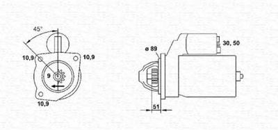 MAGNETI MARELLI 943252207010 -  Стартер